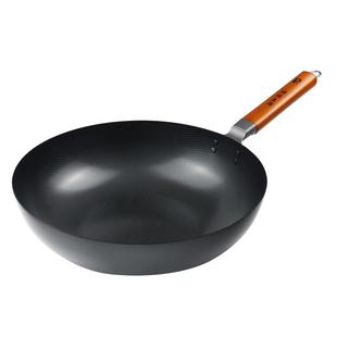 珍珠生活日本进口家用轻便无涂层不易粘锅炒锅铁锅炒菜锅平底锅具