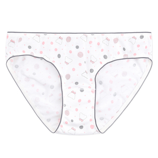 棉元素100纯棉女士三角内裤舒适可爱小熊女生内裤两条装LM564