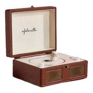 ALPHARETTA便携充电CD机播放机复古迷你便携式可充电蓝牙一随身听