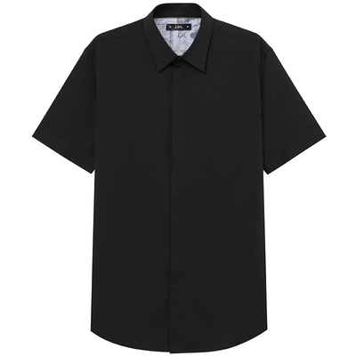 JDV商场同款黑色短袖正装衬衫