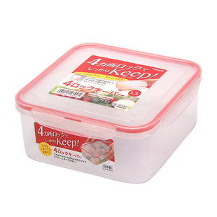 日本进口INOMATA保鲜盒PP5材质密封盒可微波塑料密封盒冷藏便当盒