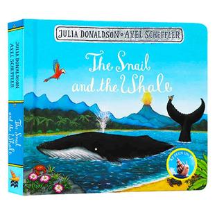 小海螺和大鲸鱼 英文原版 The Snail and the Whale 朱莉娅唐纳森 桂冠作家 幼儿应启蒙绘本纸板书 搭女巫扫帚排排坐