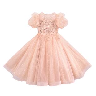 女童礼服儿童生日高端公主裙轻奢花童婚礼小女孩主持人钢琴演出服