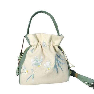 古风百搭文艺刺绣包包斜挎+手提