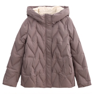 科尚妈妈装羽绒服女2025冬季新款连帽保暖90鸭绒中年外套百搭上衣