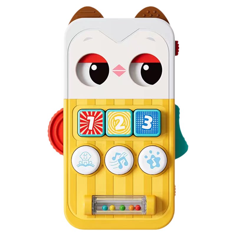 汇乐宝宝仿真手机婴幼儿按压按键声光趣味早教手抓握启蒙玩具礼物