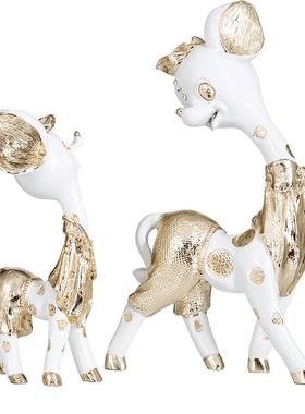 欧式风母子鹿祝福送礼酒柜工艺品