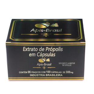 贝利美蜂胶巴西Apis-Brasil亚碧斯绿蜂胶胶囊6瓶/盒 巴西原装进口