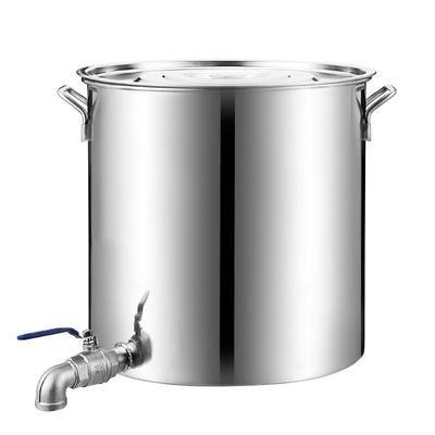 不锈钢带阀门出水口汤桶加厚带盖