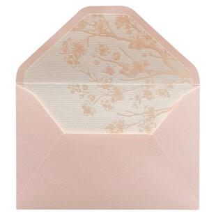 现货少女日系进口罗纱压花烫金樱花浪漫粉色内衬留言卡片封套信封