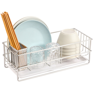 窄款沥水碗架 304不锈钢碗碟收纳架壁挂厨房碗盘架小型碗筷置物架