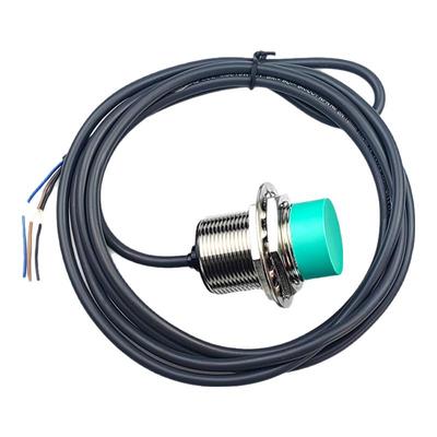 30MM接近开关传感器三线NPN常开PNP金属感应开关二线常闭24V 防水