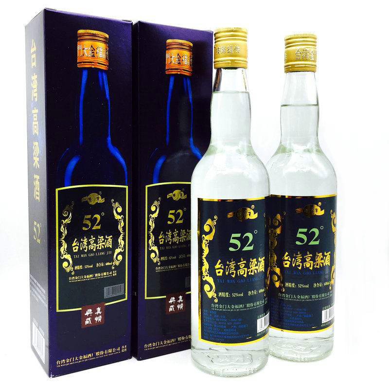 一箱6瓶台湾高粱酒纯粮食酒52度