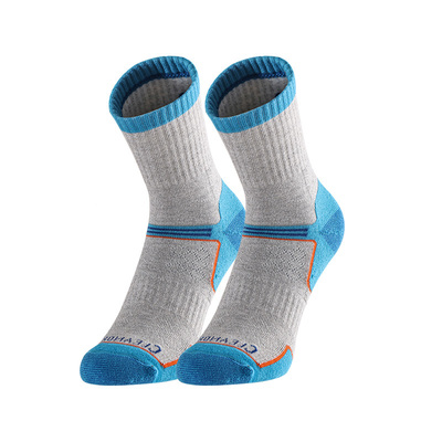 UTO悠途专业运动袜男士跑步袜子女户外登山徒步中筒袜2双装厚袜