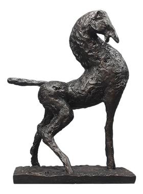 玻璃钢马到成功雕塑摆件轻奢艺术