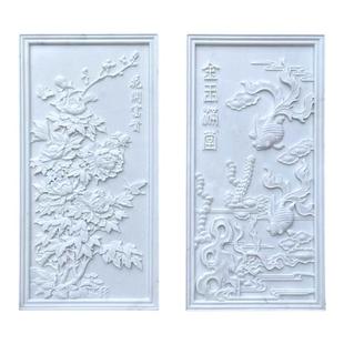 石雕浮雕地雕壁画汉白玉大理石影壁背景墙庭院玄关青石仿古墙壁挂