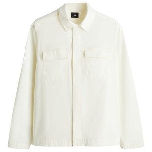 HM男士夹克春季标准版型底特律工装外套式衬衫1265595