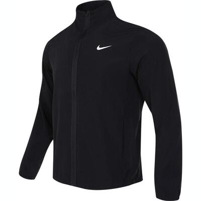 Nike跑步运动服梭织黑色立领夹克