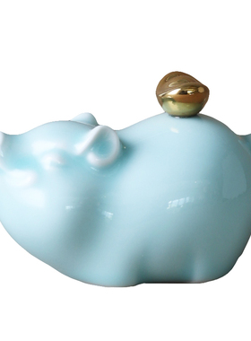 影青猪生肖年礼品景德镇