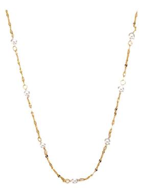 银奥纯银仿珍珠项链锁骨链