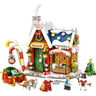 俐智LOZ圣诞屋积木玩具