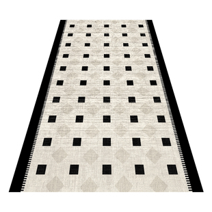 现代高端走廊地毯过道家用通道地垫入户门口玄关长条防滑耐脏脚垫