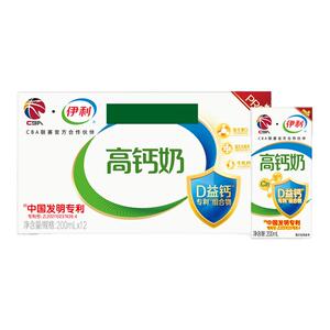 伊利专利高钙奶200ml*12盒*1箱