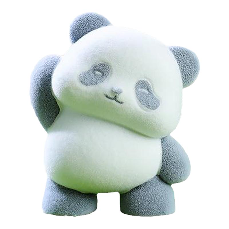 网红新款可爱植绒熊猫正品公仔