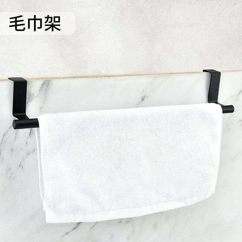 阳江厂家不锈钢单杆毛巾架免杆背现货式抹布厨房毛巾挂打孔橱柜门