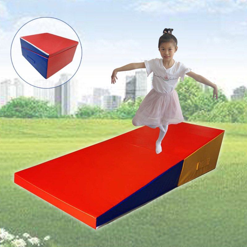 软体体操三角大斜坡早教空翻攀爬滑道统儿童感可折叠软包器材训练