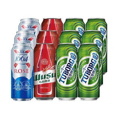 乐堡+特醇+1664+乌苏500ml12啤酒