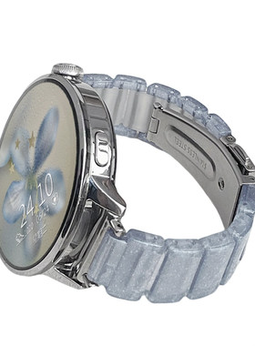 适用oppowatchx3mini表带树脂新款x2mini手表带硅胶watchs运动表链女生夏天4pro高级韩系时尚3/se系列透气