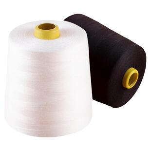 缝纫机线家用大卷8000码缝衣服线402宝塔线白黑色细线锁边线