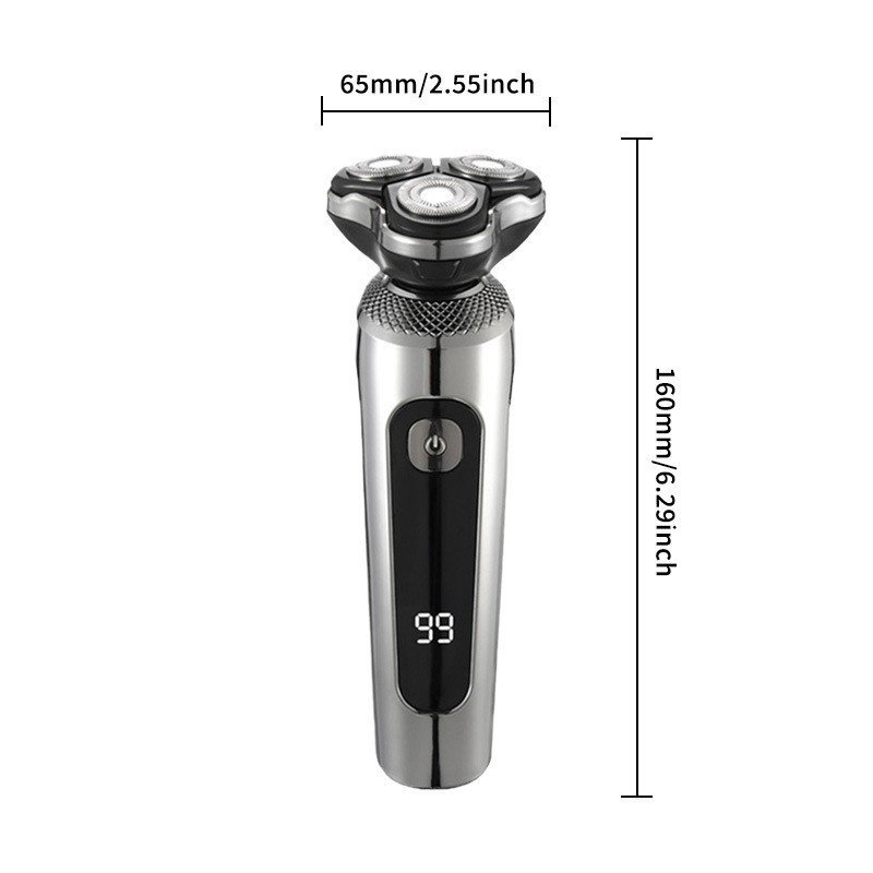 全新智能数显900电动剃须刀刀头USB水洗两用刮充胡须插多功能