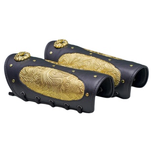 汉服护腕乌衣巷原创金色皮革护臂古风配饰飞鱼服圆领袍束袖