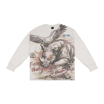 BLUESFLY X IRONJUNGLE GYM “丛林到天空”联名印花训练长袖T恤