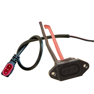 宝岛祥龙金剑电动车公母插头转换头充电器线三圆口充电座三孔插座