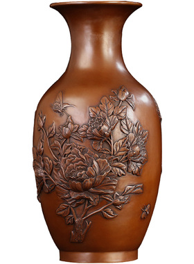 徽匠铜韵办公室中式风新婚花瓶