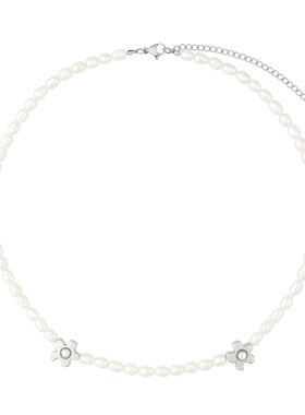 BZV巴洛克珍珠花朵少女法式项链