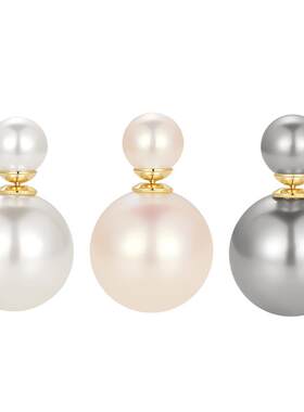 赵露思同款耳钉珍珠爆款双头耳环