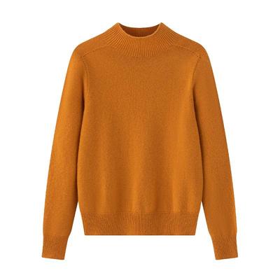 羊毛中高圆领套头毛针织衫打底衫