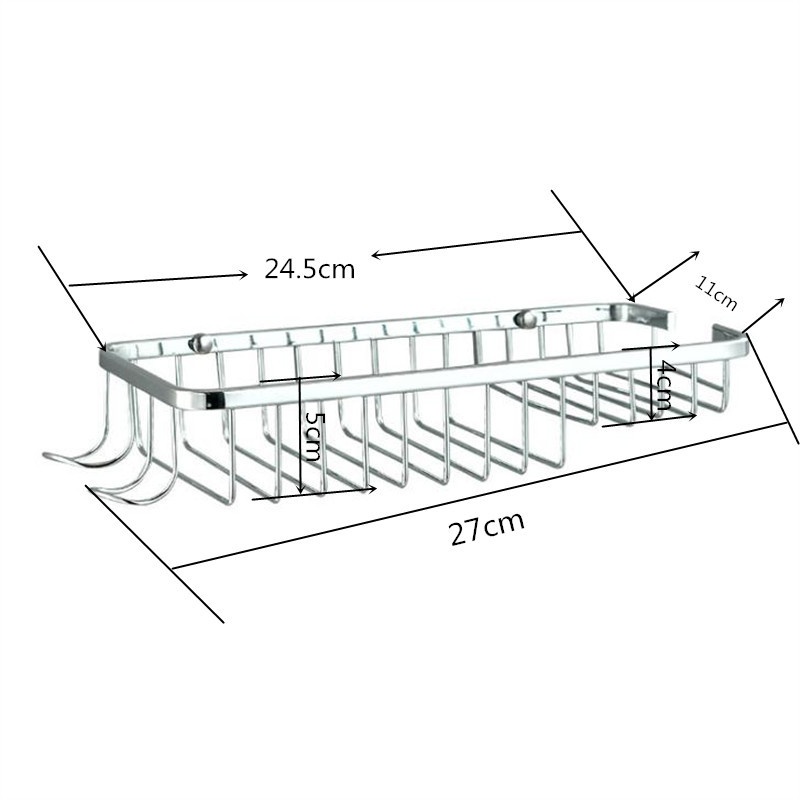 太空铝高低肥皂网置物架厨卫五金卫浴单层置物架架子卫浴收纳网架