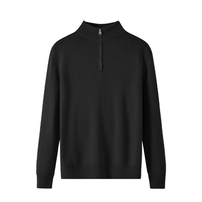 FUTURE MAKER 半拉链双层罗纹领口亲肤防风保暖针织休闲百搭毛衣