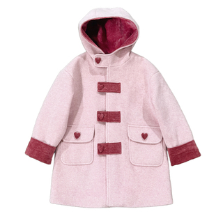 小童木 高级感撞色女童毛呢大衣秋冬2025新款加厚女大童呢子外套