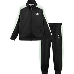 PUMA彪马男童卫衣套装新款中大儿童运动装立领拉链外套卫裤两件套
