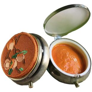 西泠印泥柿柿如意刺绣印泥橙色朱磦书画闲章专用便携印泥盒可爱女生礼物高级感生日礼物书画礼品节日礼物