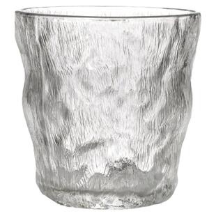 磨砂玻璃杯水杯茶杯无把手手柄透明冰川无盖杯子不带客厅待客家用