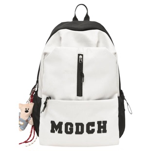 宽肩带书包女初中生高中生大容量潮牌背包男轻便简约大学生双肩包