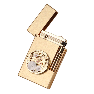 汐仕索朗声打火机清脆钢音侧滑砂轮火机叮一声纯铜刻字定制高档