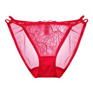 夏娃之秀女士内裤性感蕾丝弹力提臀纯棉裆低腰透气三角裤头K3726